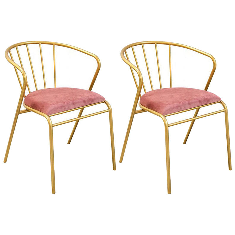 Scandinavian Windsor Back Armless Chairs Upholstered Side Chair