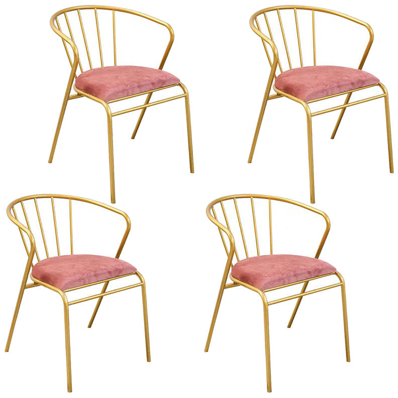 Scandinavian Windsor Back Armless Chairs Upholstered Side Chair