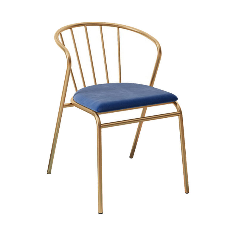 Scandinavian Windsor Back Armless Chairs Upholstered Side Chair