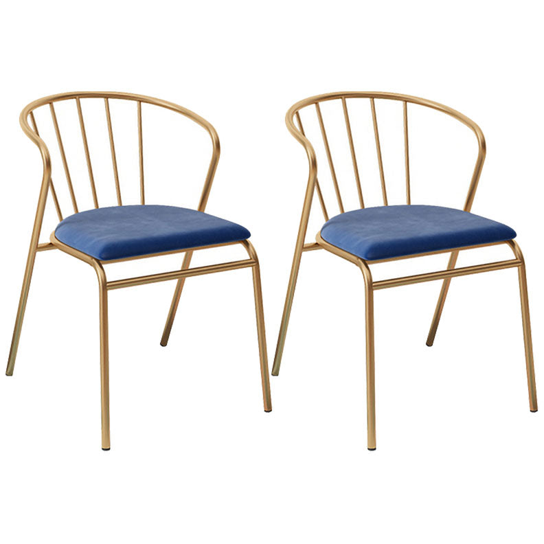 Scandinavian Windsor Back Armless Chairs Upholstered Side Chair