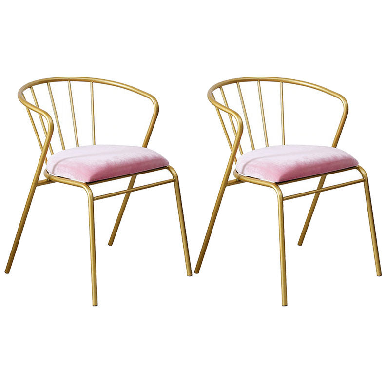 Scandinavian Windsor Back Armless Chairs Upholstered Side Chair