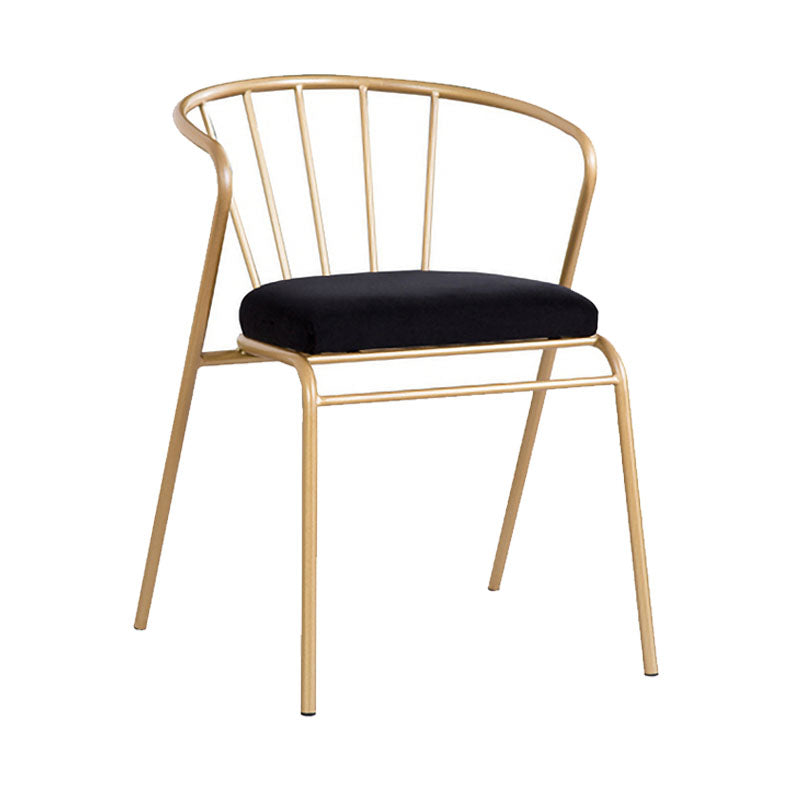 Scandinavian Windsor Back Armless Chairs Upholstered Side Chair