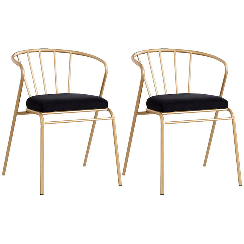 Scandinavian Windsor Back Armless Chairs Upholstered Side Chair