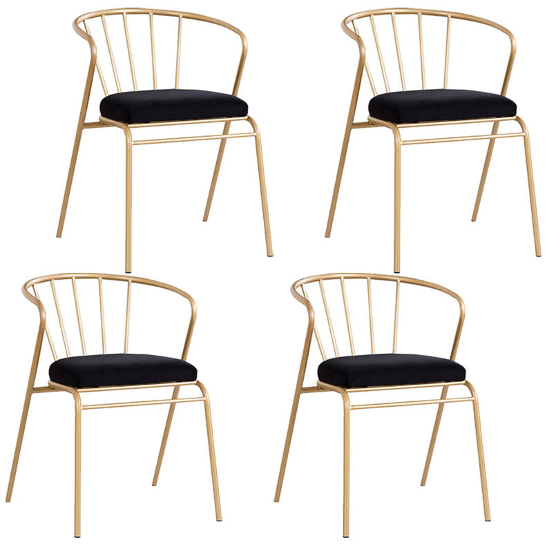 Scandinavian Windsor Back Armless Chairs Upholstered Side Chair