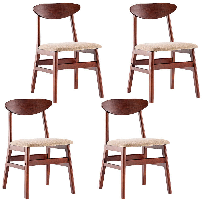 Industrial Wood Kitchen Dining Room Chair Open Back Side Chair