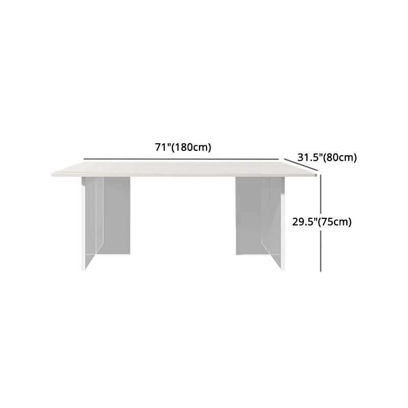 Contemporary 1/2/5/7 Pieces Dining Set Rectangle Acrylic Dining Room Set