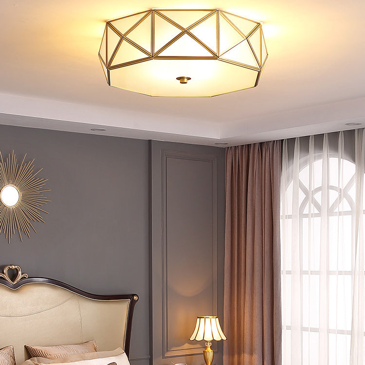 Glass Shade Ceiling Flush Mount Light Ceiling Lighting for Living Room