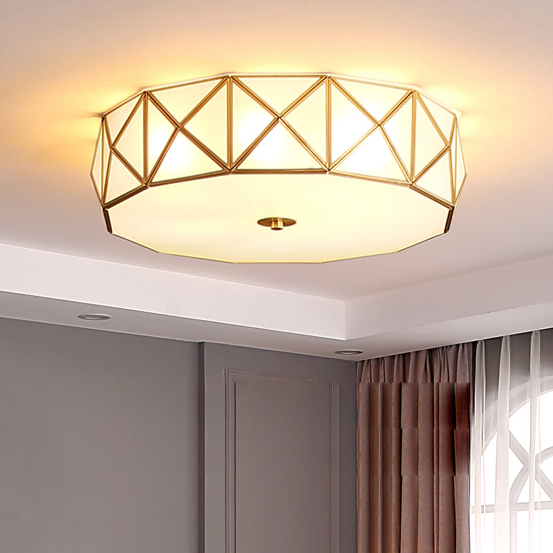 Glazen schaduw plafond spoeling mount licht plafondverlichting voor woonkamer