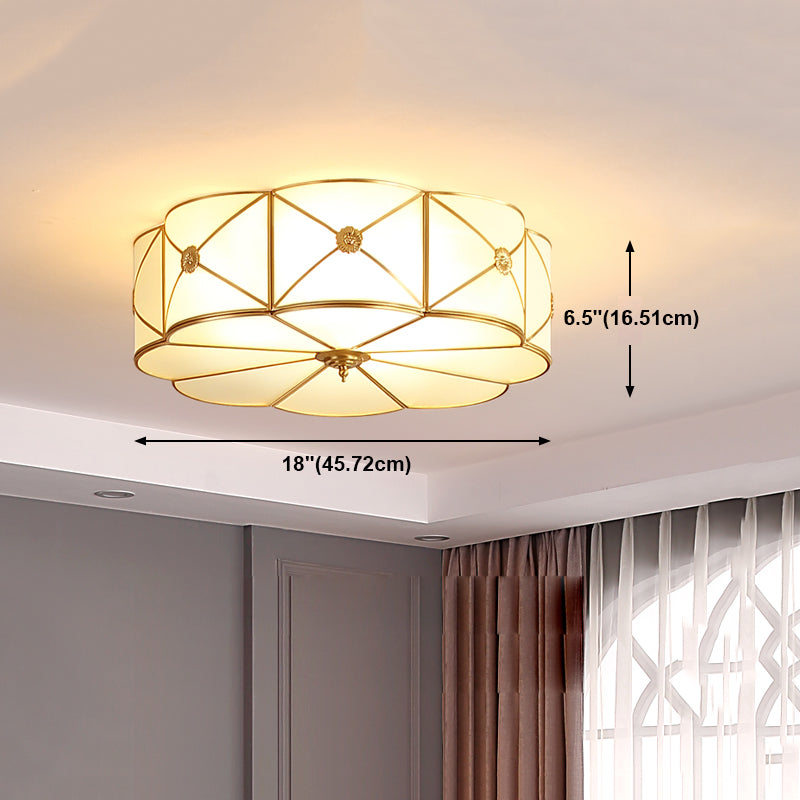 Glazen schaduw plafond spoeling mount licht plafondverlichting voor woonkamer