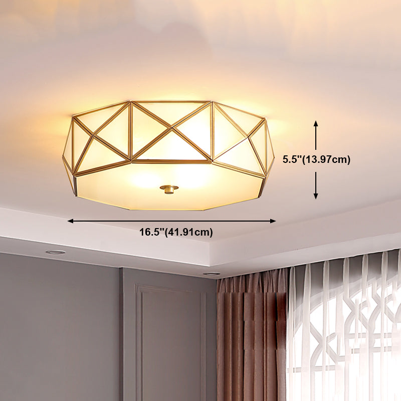 Glazen schaduw plafond spoeling mount licht plafondverlichting voor woonkamer