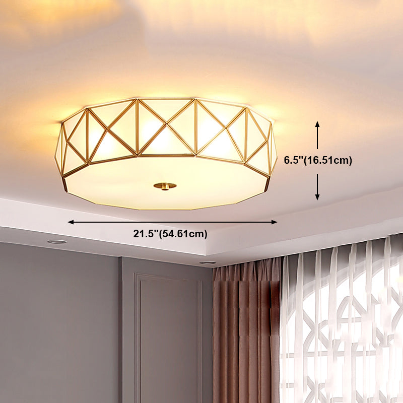 Glazen schaduw plafond spoeling mount licht plafondverlichting voor woonkamer