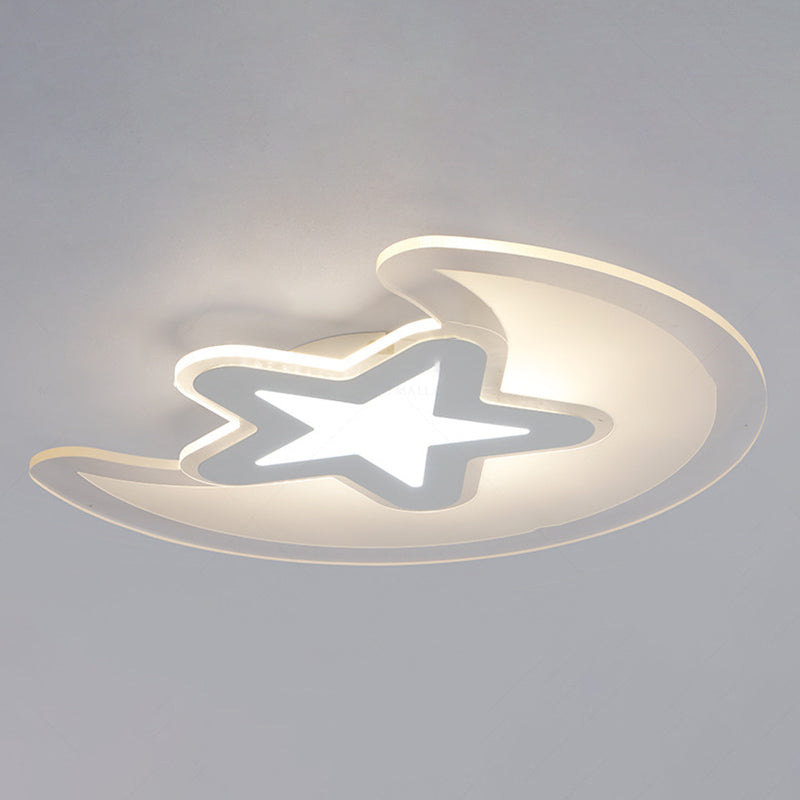 Forma geometrica in metallo a fiuto leggero stile per bambini 2 luci a filo illuminazione a montaggio in bianco