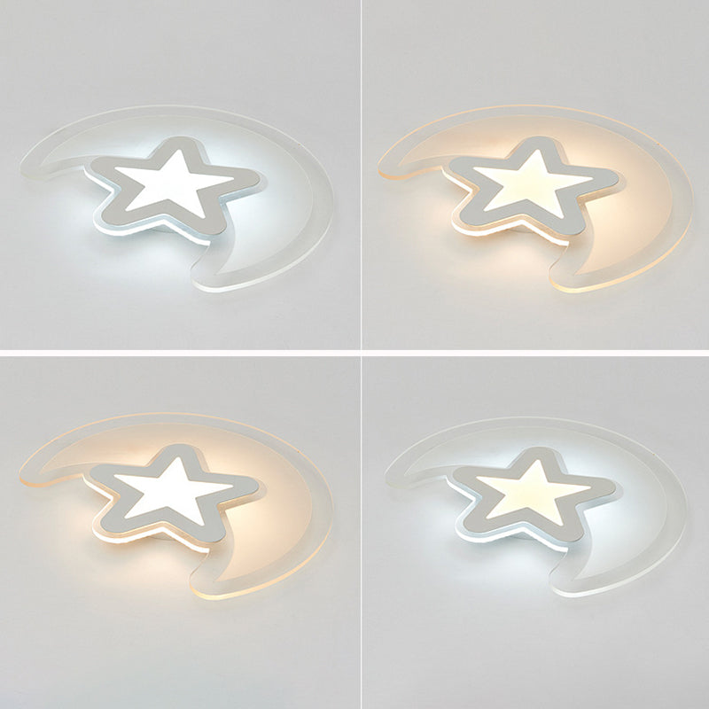 Forma geometrica in metallo a fiuto leggero stile per bambini 2 luci a filo illuminazione a montaggio in bianco