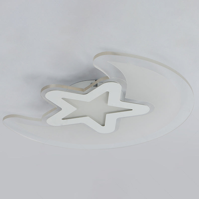 Forma geometrica in metallo a fiuto leggero stile per bambini 2 luci a filo illuminazione a montaggio in bianco