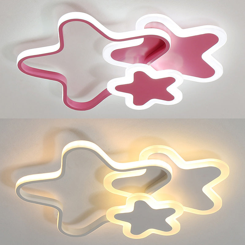 Forma geometrica in metallo a fiuto leggero stile per bambini 3 luci a filo illuminazione