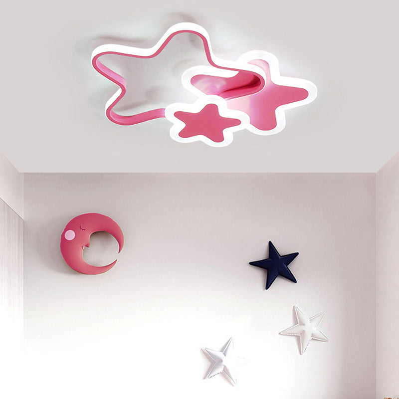 Forma geometrica in metallo a fiuto leggero stile per bambini 3 luci a filo illuminazione