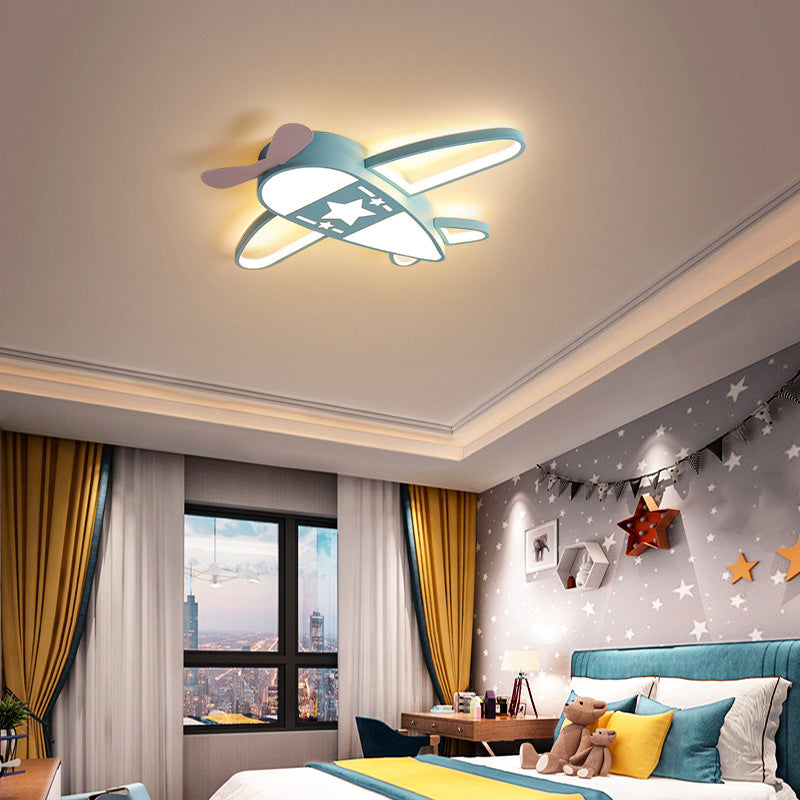 Metal Plane Shape Flush Ceiling Light Modern Style 5 Lights Flush Mount Lighting