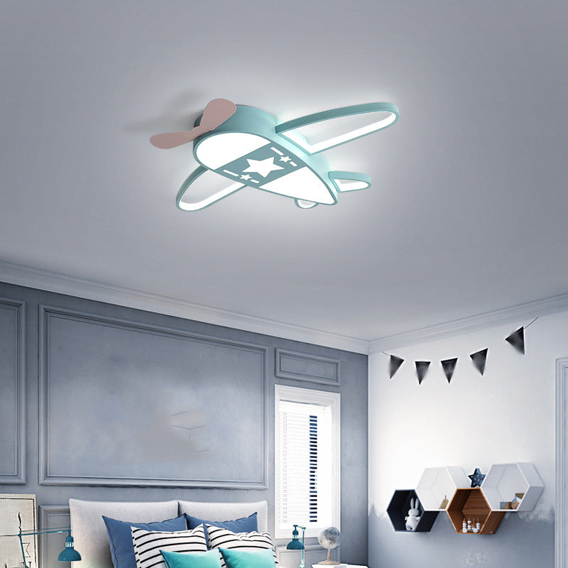 Metal Plane Shape Flush Ceiling Light Modern Style 5 Lights Flush Mount Lighting