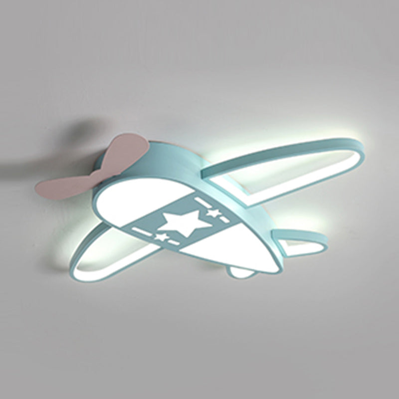 Metal Plane Shape Flush Ceiling Light Modern Style 5 Lights Flush Mount Lighting