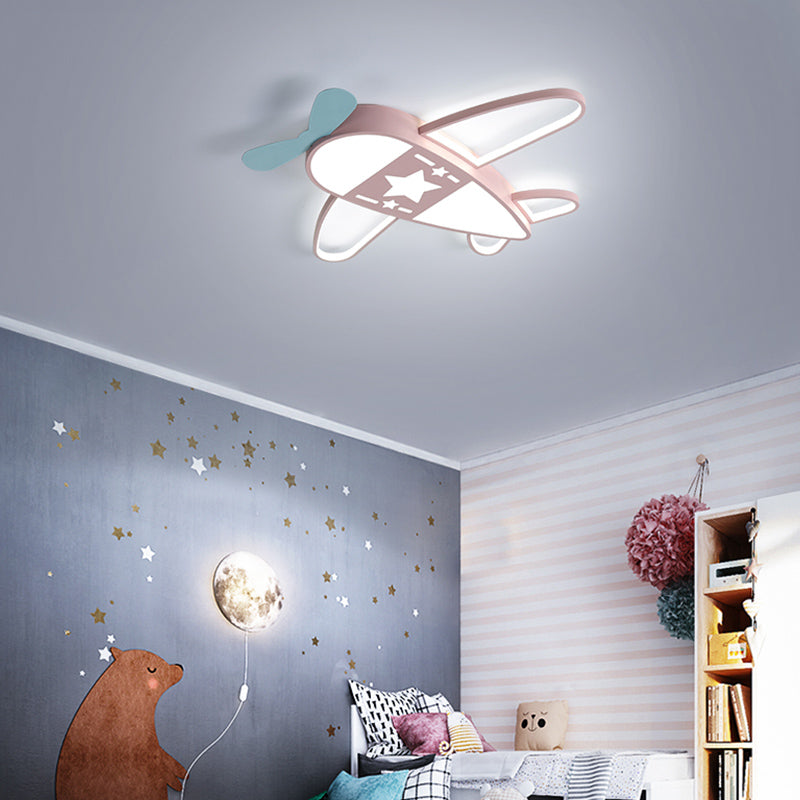 Metal Plane Shape Flush Ceiling Light Modern Style 5 Lights Flush Mount Lighting