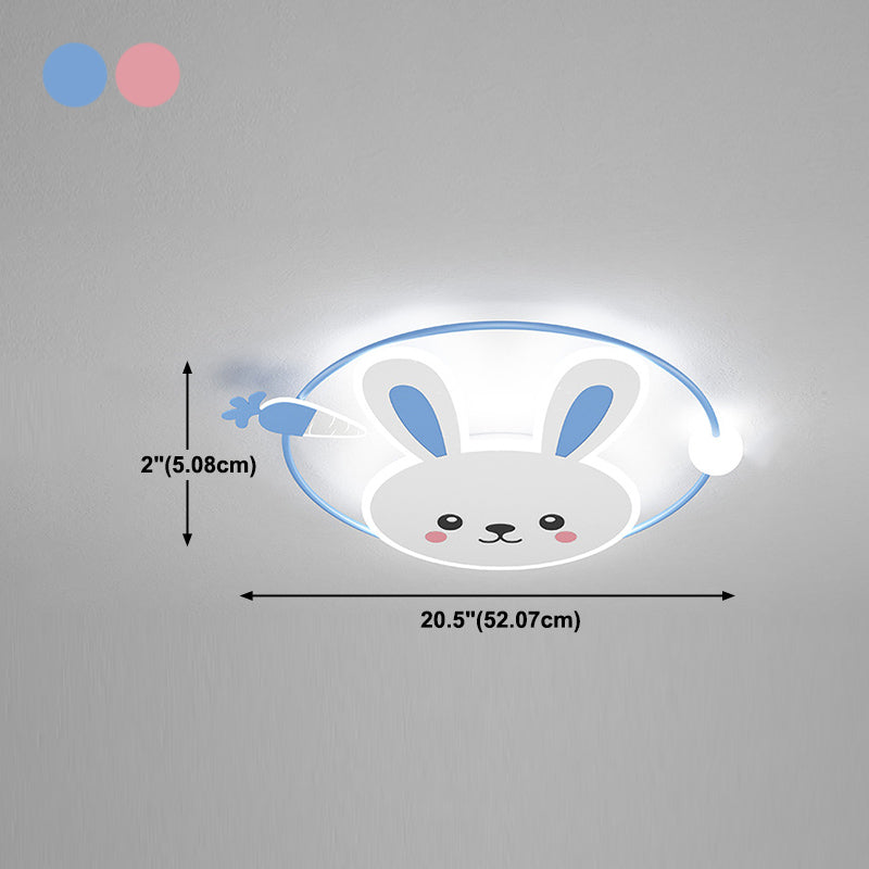 Forma rotonda in metallo a fiuto leggero stile per bambini 4 luci a filo illuminazione a montaggio