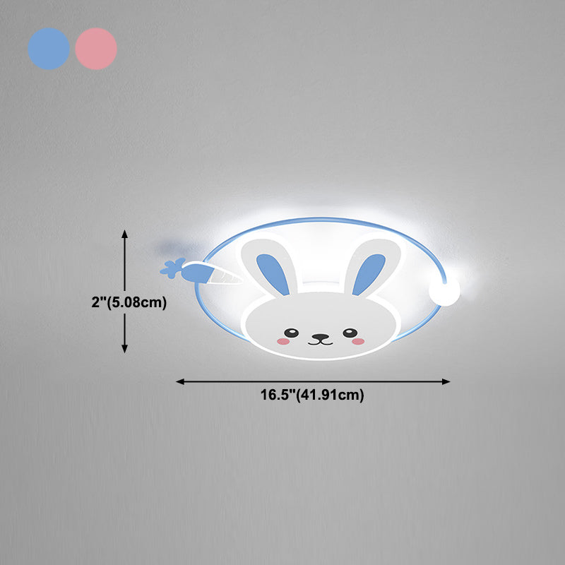 Forma rotonda in metallo a fiuto leggero stile per bambini 4 luci a filo illuminazione a montaggio