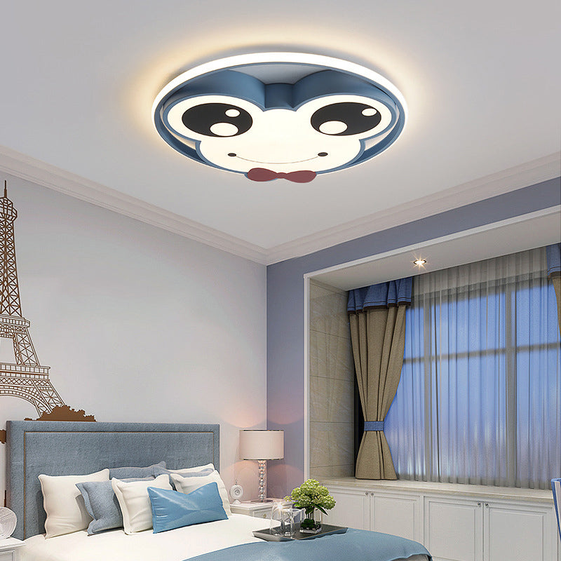 Metal Round Shape Flush plafonnier Light Kid Style 2 lumières