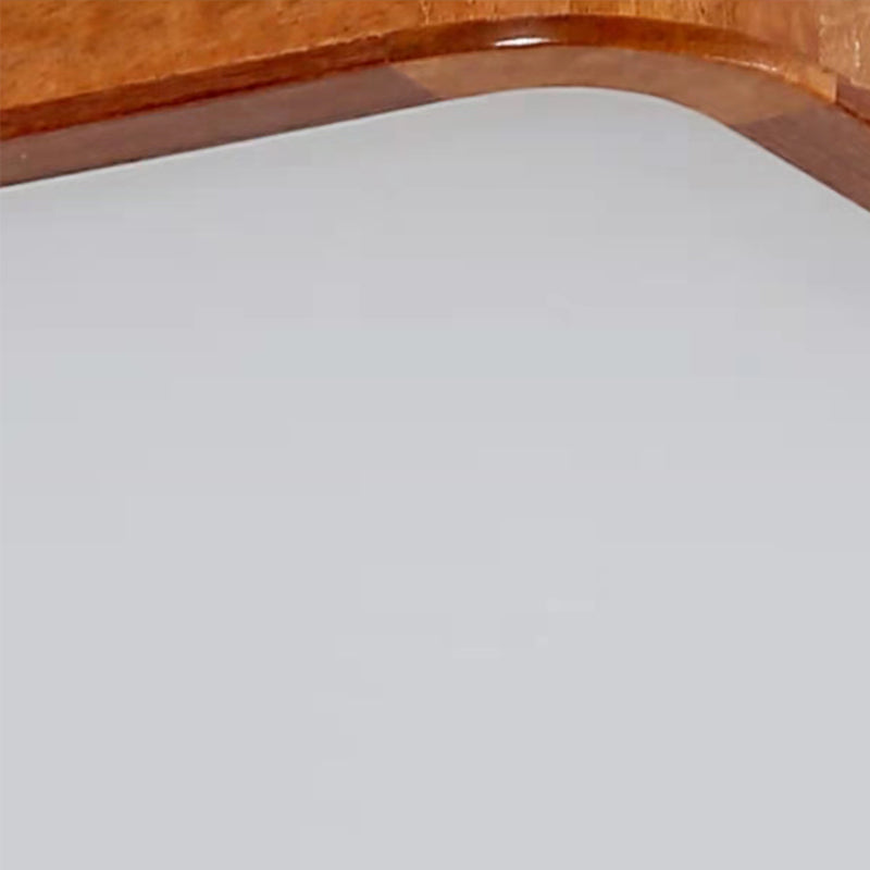 Luce a soffitto a filo quadrato in legno moderno illuminazione a corto di filo a 1 luce in marrone