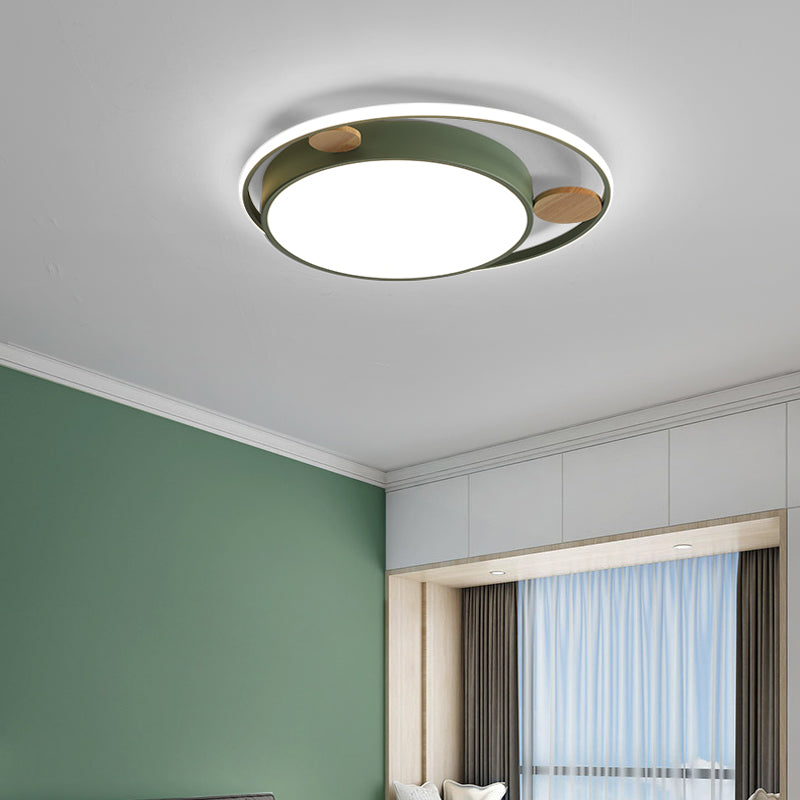 Metalen ronde vorm spoelplafond licht Noordse macaron 2 lichten spoelmontage verlichting