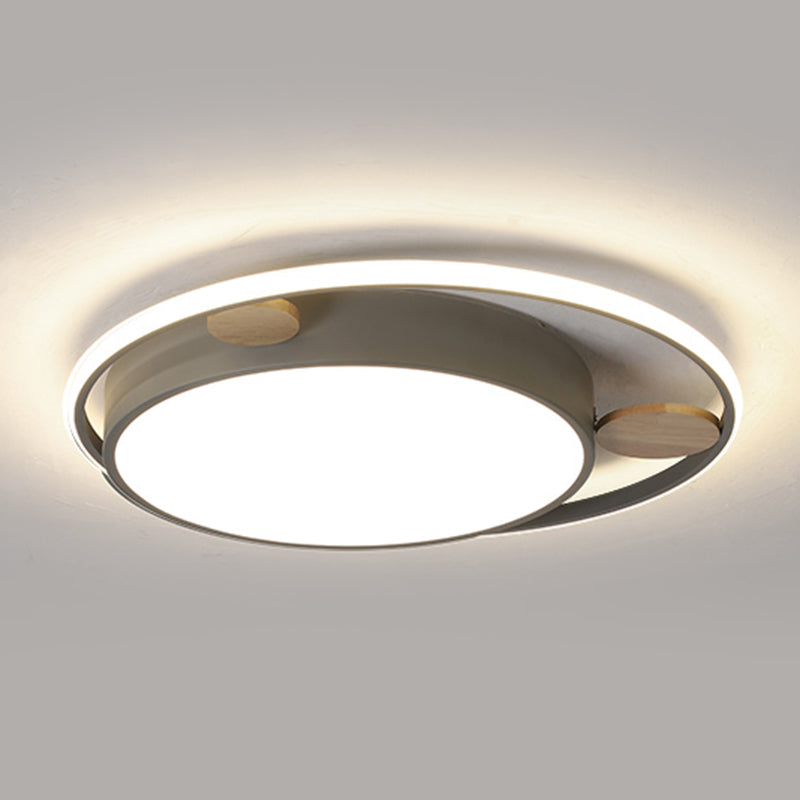 Metall runde Form Flush Deckenleuchte nordische Makkaron 2 Leuchten Flush Mount Lighting