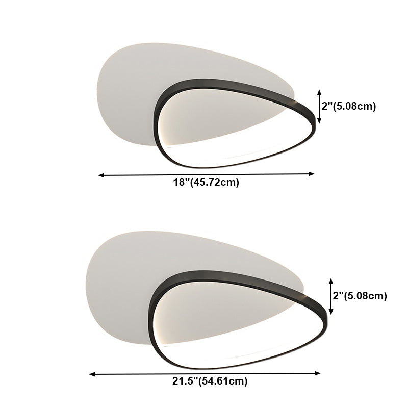 Forma geometrica in metallo Luce soffitto con soffitto moderno a 2 luci a filo illuminazione