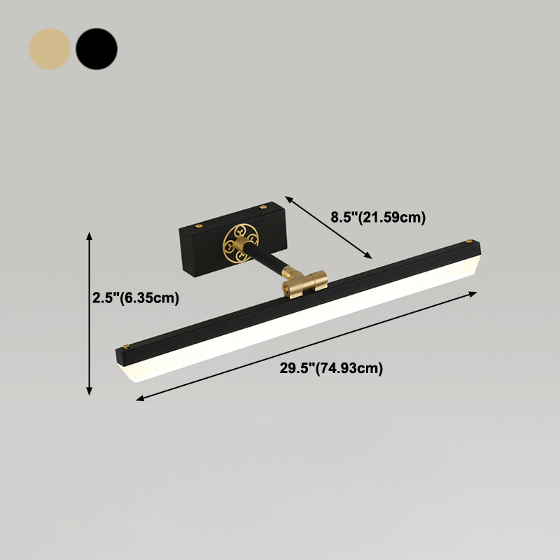 Medra lineal de metal Diconce de pared Moderno 1- Iluminación de montaje de pared de espejo ligero