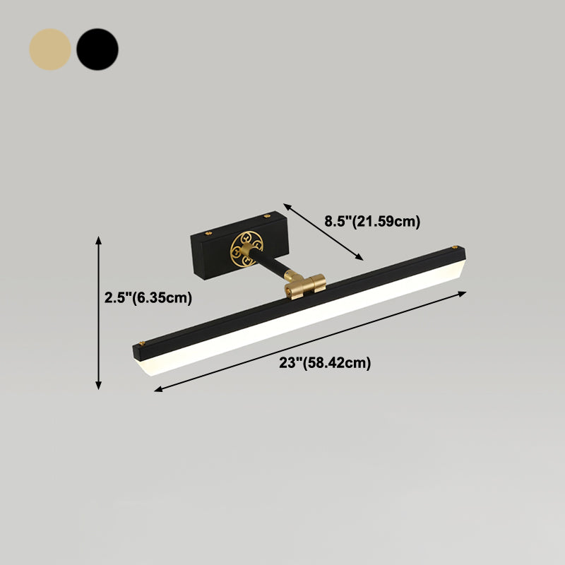 Medra lineal de metal Diconce de pared Moderno 1- Iluminación de montaje de pared de espejo ligero