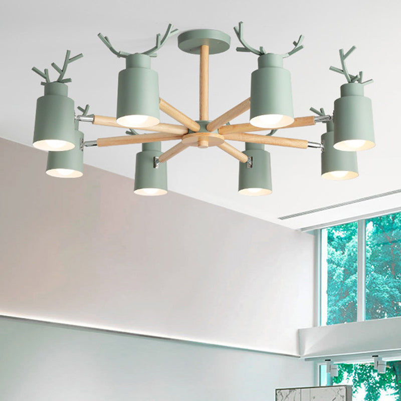 Antler Shape Pendant Chandeliers Modern Wood Hanging Chandeliers