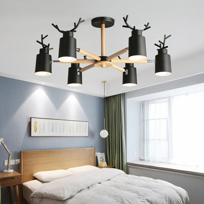 Antler Shape Pendant Chandeliers Modern Wood Hanging Chandeliers