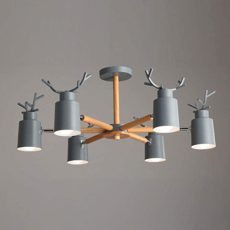 Antler Shape Pendant Chandeliers Modern Wood Hanging Chandeliers