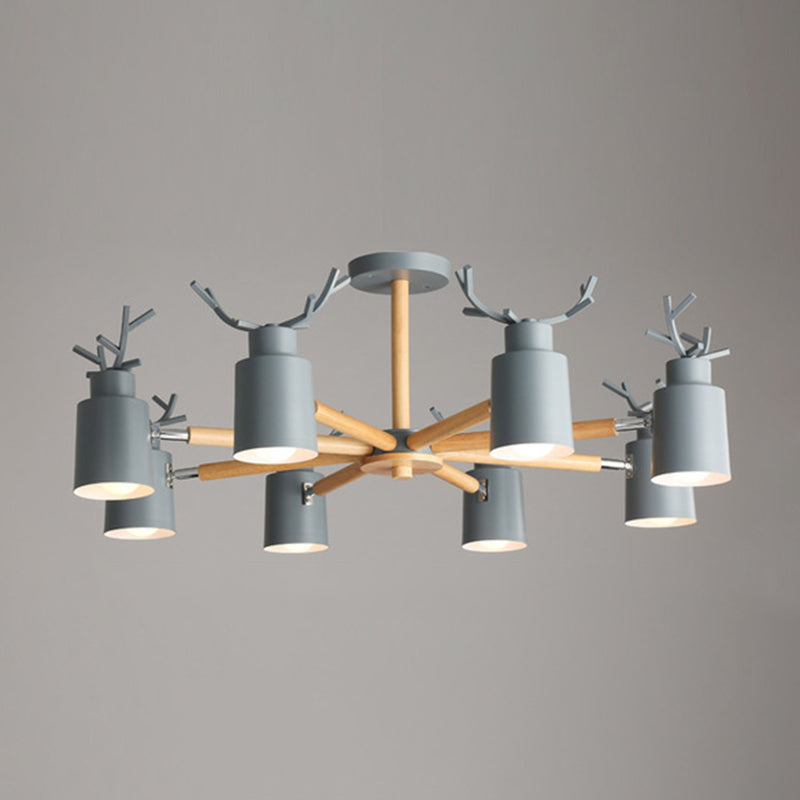 Antler Shape Pendant Chandeliers Modern Wood Hanging Chandeliers