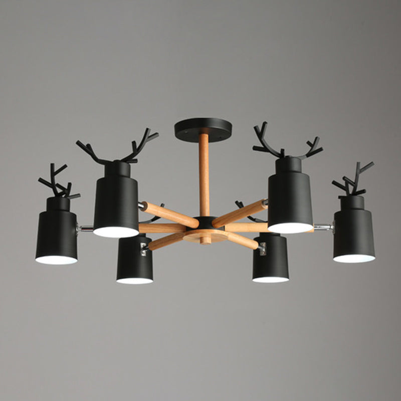 Antler Shape Pendant Chandeliers Modern Wood Hanging Chandeliers