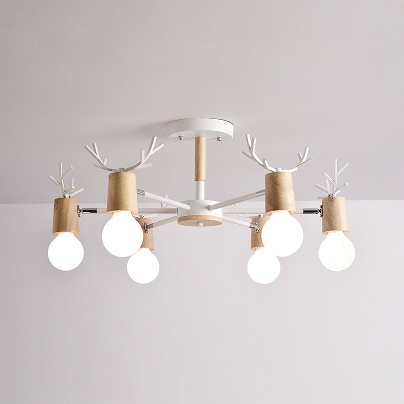 Lustres en forme de fourchette d'éclairage de lustre en bois moderne