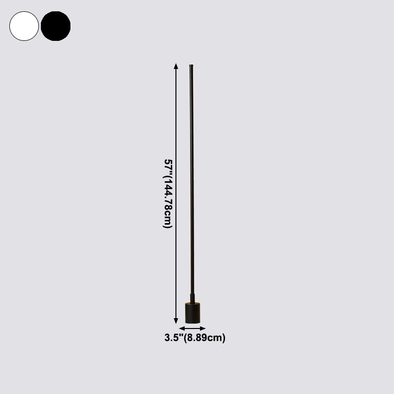 Moderne Streifenform -Bodenbeleuchtung Metall 1 Leichte Stehlampe für Wohnzimmer