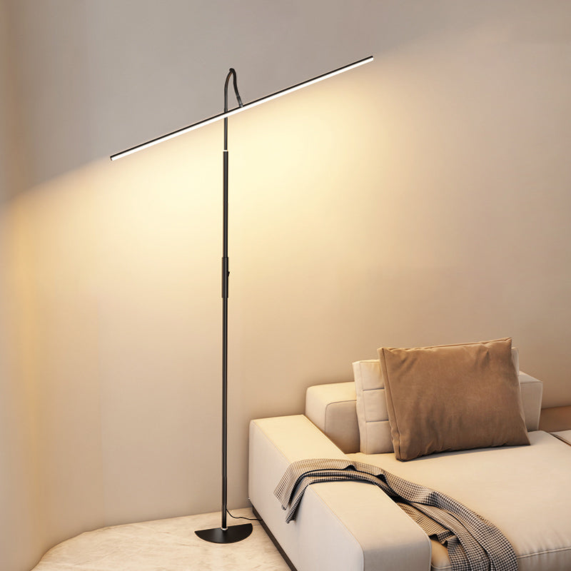 Modern Style Linear Shape Floor Lighting Metal 1 Light Floor Lamp for Restaurant