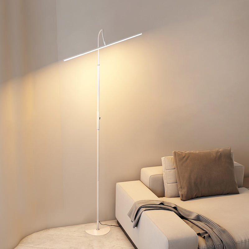 Modern Style Linear Shape Floor Lighting Metal 1 Light Floor Lamp for Restaurant