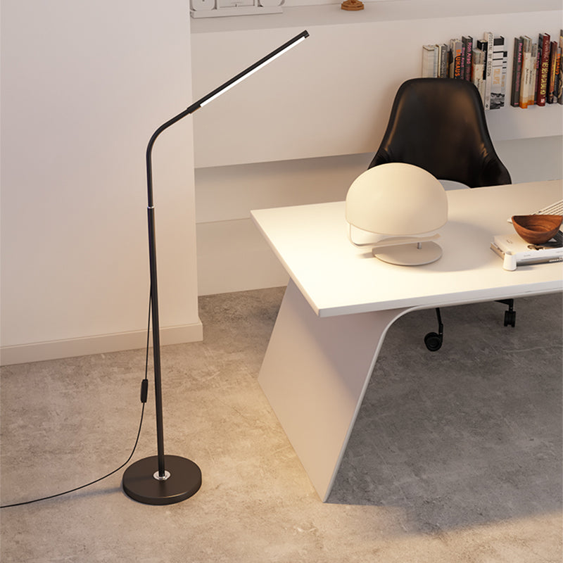 Modern Style Linear Shape Floor Lighting Metal 1 Light Floor Lamp for Bedroom