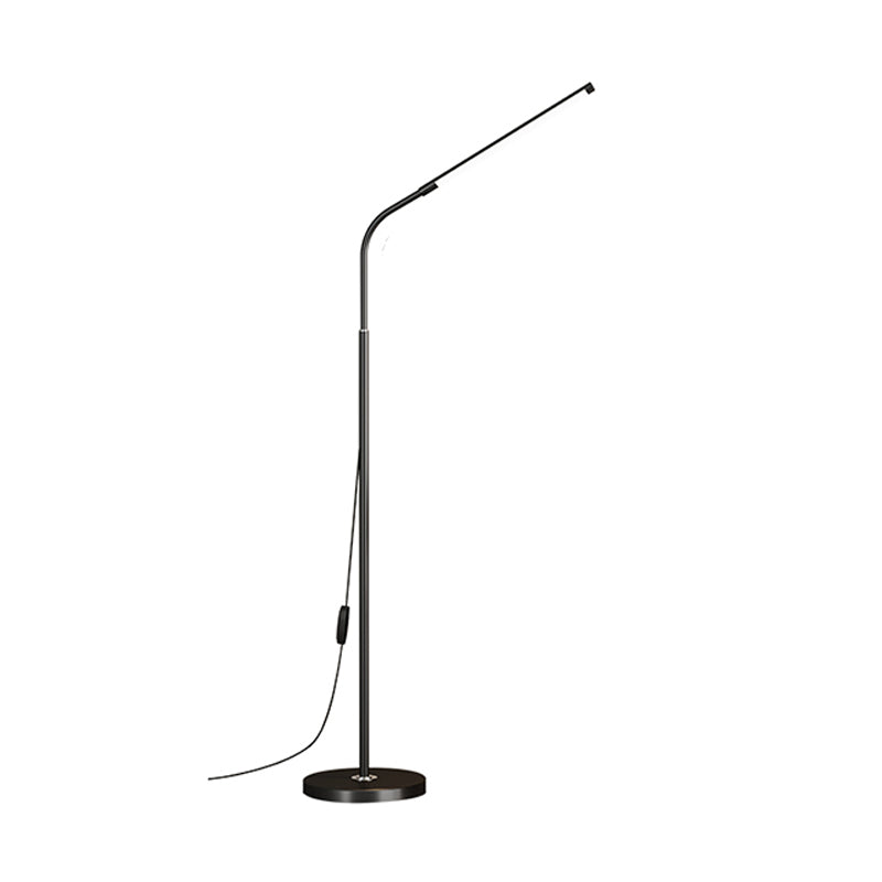 Modern Style Linear Shape Floor Lighting Metal 1 Light Floor Lamp for Bedroom