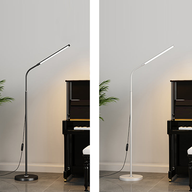 Modern Style Linear Shape Floor Lighting Metal 1 Light Floor Lamp for Bedroom