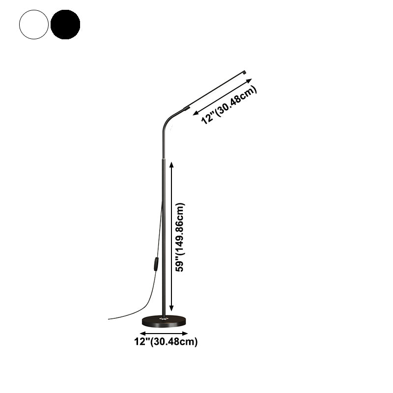 Moderne stijl lineaire vorm vloerverlichting metaal 1 lichte vloerlamp voor slaapkamer