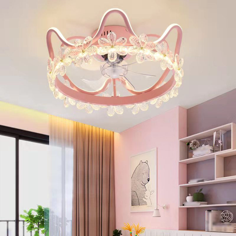 Éclairage de ventilateur de plafond de style moderne Métal 2 LABLE LAVE DE PLADIER LEILLE POUR CHAMBRE