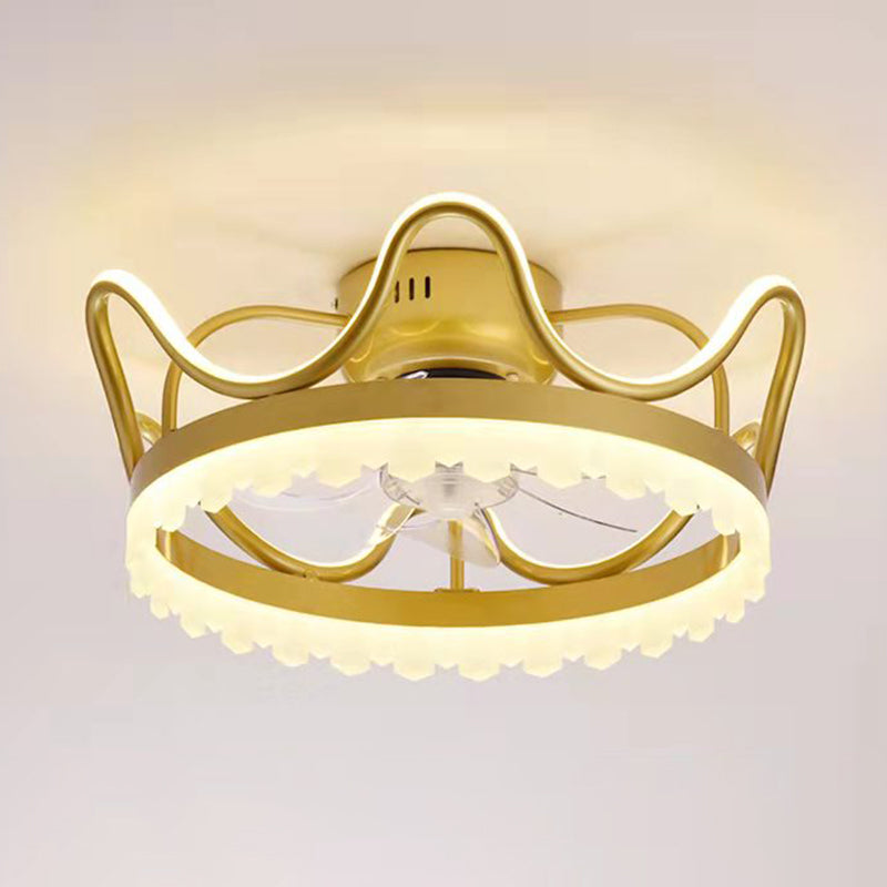 Éclairage de ventilateur de plafond de style moderne Métal 2 LABLE LAVE DE PLADIER LEILLE POUR CHAMBRE