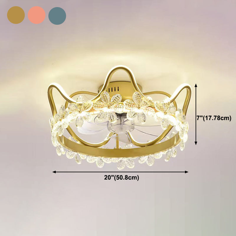 Éclairage de ventilateur de plafond de style moderne Métal 2 LABLE LAVE DE PLADIER LEILLE POUR CHAMBRE