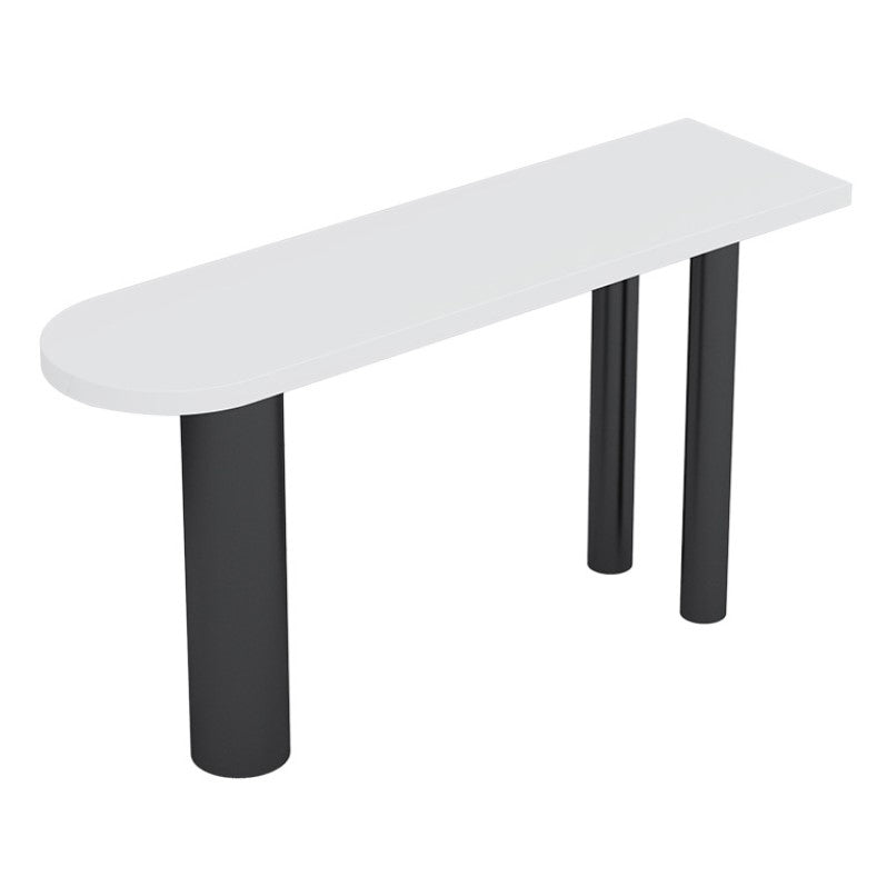 Stone Top Bar Dining Table Contemporary White Bar Dining Table with 3 Legs